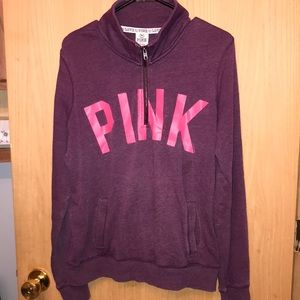 PINK Half Zip Sweatshirt